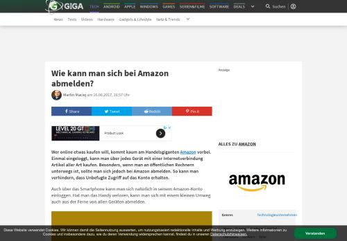 
                            3. Wie kann man sich bei Amazon abmelden? – GIGA