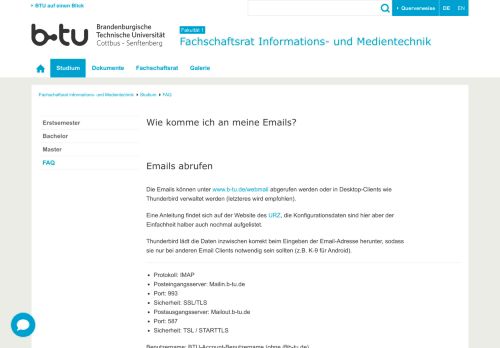 
                            8. Wie komme ich an meine Emails? : Fachschaftsrat Informations- und ...