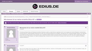 
                            6. Wie komme ich an meine erstellte Edius-ID? - EDIUS NLE Software ...