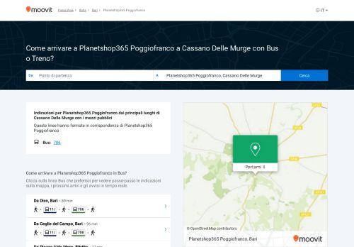 
                            8. Wie komme ich zu Planetshop365 Poggiofranco in Bari mit dem Bus ...