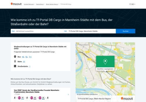 
                            12. Wie komme ich zu Tf-Portal Db Cargo in Rhein Neckar Region mit ...