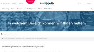 
                            8. Wie konfiguriere ich mein Webmail (Horde)? - kreativmedia.ch