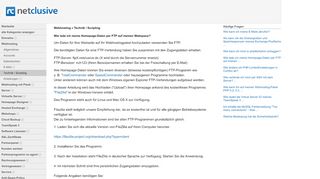 
                            7. Wie lade ich meine Homepage-Daten per FTP auf meinen Webspace ...