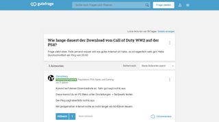 
                            7. Wie lange dauert der Download von Call of Duty WW2 auf der PS4 ...