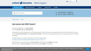 
                            11. Wie lauten die IMAP-Daten? | united-domains Hilfe