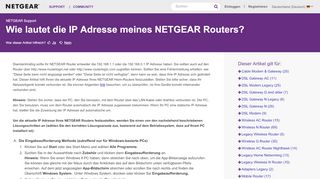 
                            1. Wie lautet die IP Adresse meines NETGEAR Routers? | Answer ...