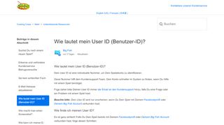 
                            5. Wie lautet mein User ID (Benutzer-ID)? – Cooking Craze