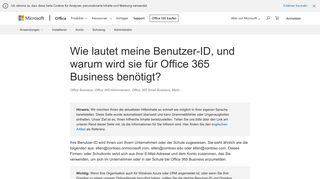 
                            2. Wie lautet meine Benutzer-ID, und warum wird sie für Office 365 ...
