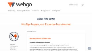 
                            12. Wie leite ich eine Domain um? - webgo Hilfe