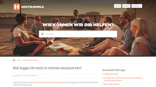 
                            5. Wie logge ich mich in meinen Account ein? – Hostelworld.com