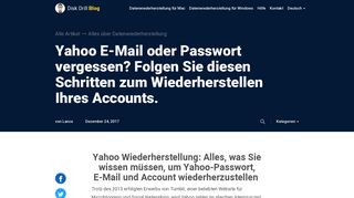 
                            12. Wie man ein gelöschtes Passwort oder E-Mails von Yahoo ... - Disk Drill