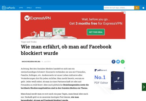 
                            5. Wie man erfährt, ob man auf Facebook blockiert wurde - Softonic