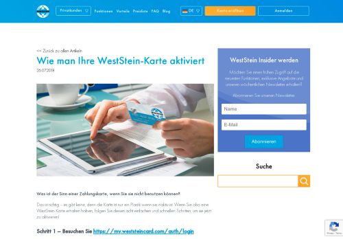 
                            7. Wie man Ihre WestStein-Karte aktiviert | WestStein Blog