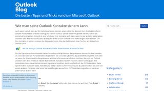 
                            11. Wie man seine Outlook Kontakte sichern kann - Outlook Blog