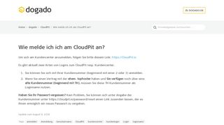 
                            7. Wie melde ich ich am CloudPit an? - dogado Knowledgebase