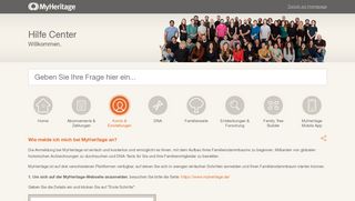 
                            2. Wie melde ich mich bei MyHeritage an? - Support Center 1