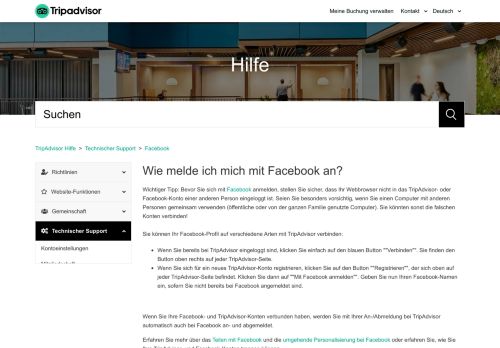 
                            10. Wie melde ich mich mit Facebook an? – TripAdvisor Hilfe