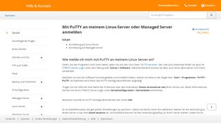 
                            4. Wie melde ich mich mit PuTTY an meinem Managed-Server an?