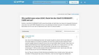 
                            10. Wie meldet man seine ADAC-Karte bei der Shell CLUBSMART-CARD mit ...