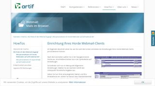 
                            7. Wie personalisiere ich Horde Webmailer auf artif-webmail.de? - artif ...