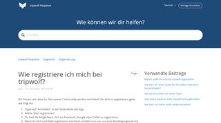 
                            4. Wie registriere ich mich bei tripwolf? – tripwolf Helpdesk