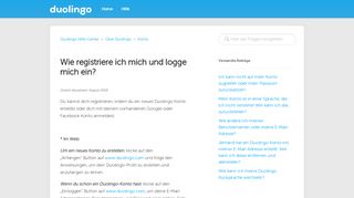 
                            3. Wie registriere ich mich und logge mich ein? – Duolingo Hilfe-Center