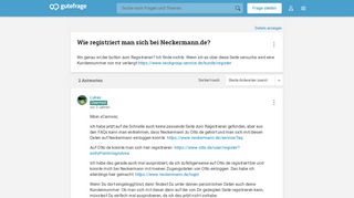 
                            7. Wie registriert man sich bei Neckermann.de? (anmelden) - Gutefrage