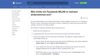 
                            2. Wie richte ich Facebook-WLAN in meinem Unternehmen ein ...