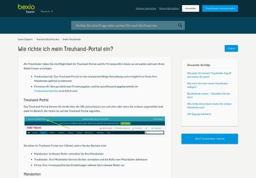 
                            11. Wie richte ich mein Treuhand-Portal ein? – bexio-Support