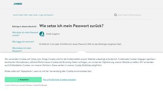 
                            2. Wie setze ich mein Passwort zurück? – Jimdo Creator