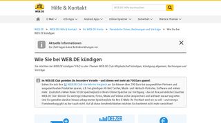 
                            10. Wie Sie bei WEB.DE kündigen - WEB.DE Hilfe