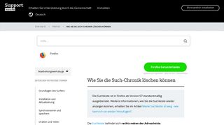 
                            1. Wie Sie die Such-Chronik löschen können | Hilfe zu Firefox