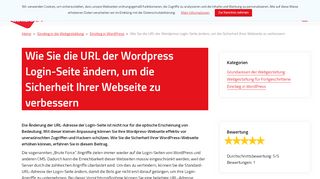 
                            10. Wie Sie die URL der Wordpress Login-Seite ändern, um die Sicherheit ...