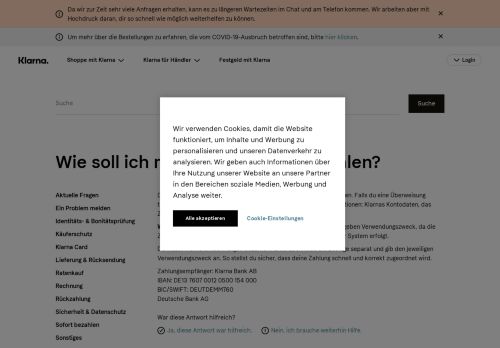 
                            12. Wie soll ich meine Rechnung bezahlen? - Klarna Deutschland