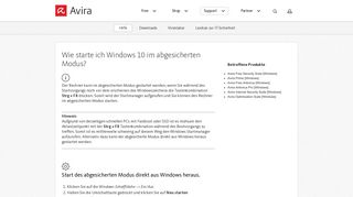 
                            1. Wie starte ich Windows 10 im abgesicherten Modus? - Avira