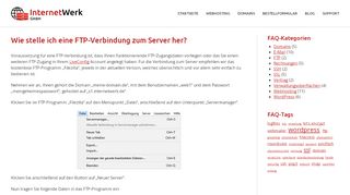 
                            12. Wie stelle ich eine FTP-Verbindung zum Server ... - InternetWerk GmbH