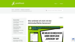 
                            7. Wie verbinde ich mich mit der Adminoberfläche Servercon? - Profihost ...