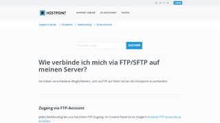 
                            4. Wie verbinde ich mich via FTP/SFTP auf meinen Server?