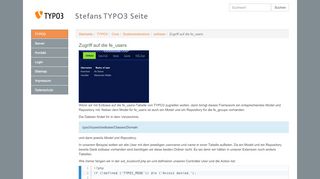 
                            9. Wie verknüpfe ich fluid mit TYPO3-eigenen Tabellen?