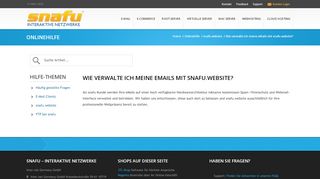 
                            4. Wie verwalte ich meine eMails mit snafu.website? | snafu – Interaktive ...