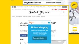 
                            6. Wie verwalten Sie Ihr „Mein FAZ.NET“- Profil und die Services? - Hilfe ...