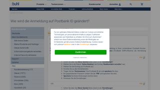 
                            8. Wie wird die Anmeldung auf Postbank ID geändert? - Buhl