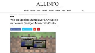 
                            4. Wie zu Spielen Multiplayer LAN Spiele mit einem Einzigen Minecraft ...
