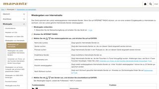 
                            2. Wiedergeben von Internetradio M-CR611