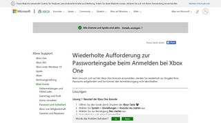 
                            10. Wiederholte Aufforderung zur Passworteingabe und keine Anmeldung ...