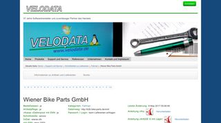 
                            9. Wiener Bike Parts GmbH - Velodata