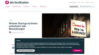 
                            7. Wiener Startup myVeeta erleichtert Job-Bewerbungen - derbrutkasten ...