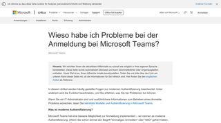 
                            10. Wieso habe ich Probleme bei der Anmeldung bei Microsoft Teams ...