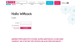 
                            6. Wiffzacks Log In | COOEE alpin Hotels in Österreich