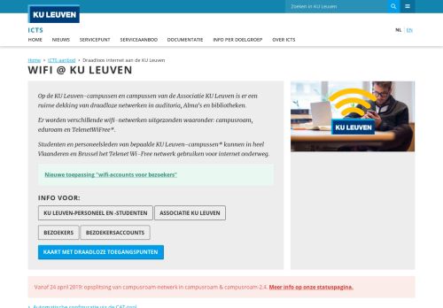 
                            3. Wifi @ KU Leuven – ICTS - Diensten
